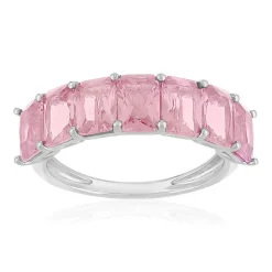 Bague argent 925 zirconias roses