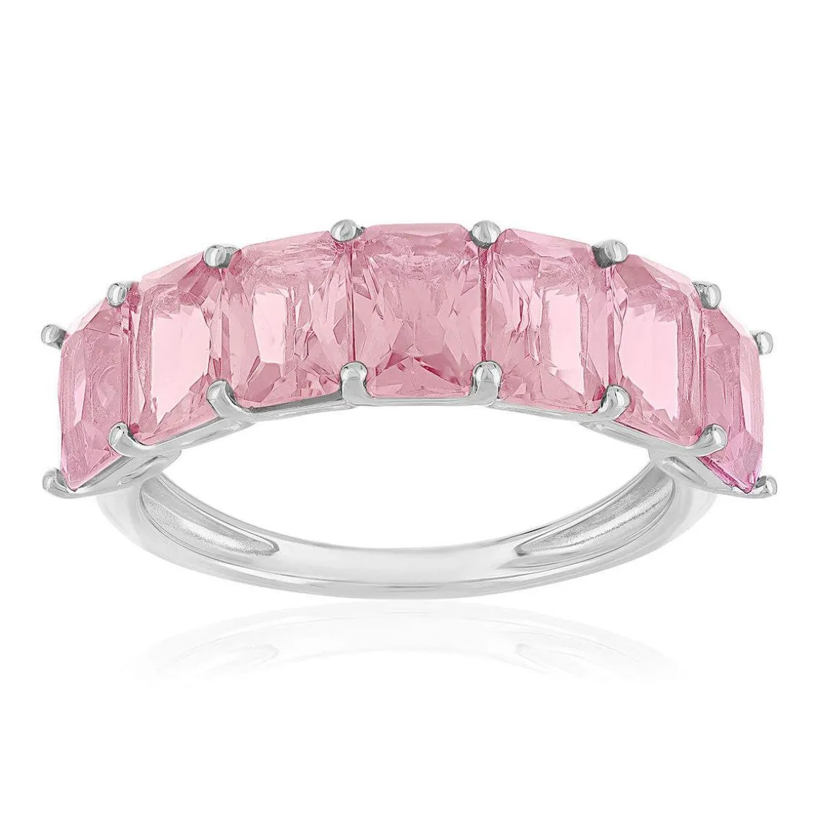 Bague argent 925 zirconias roses