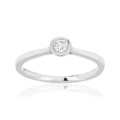 Bague argent zirconias serti clos