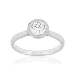 Bague argent zirconias serti clos
