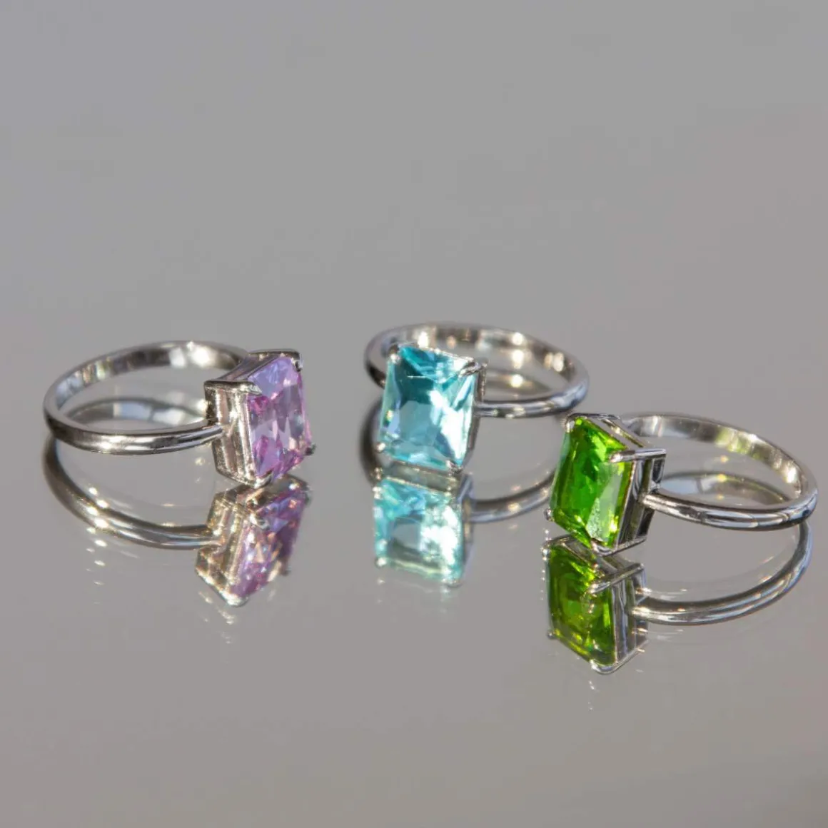 Bague argent 925 zirconia violet