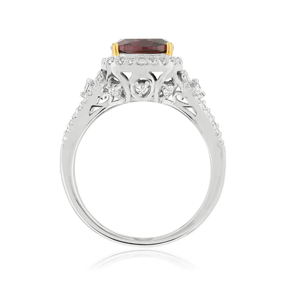 Bague argent 925 zirconia violet et blancs