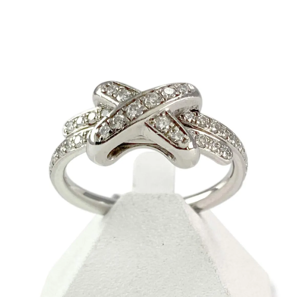 Bague Chaumet d'occasion or 750 blanc diamants