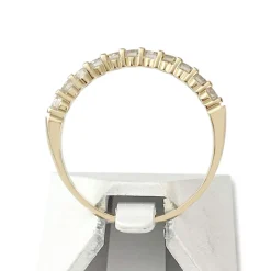 Bague demi tour d'occasion or 750 jaune diamants