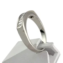 Bague Dhamani d'occasion or 750 blanc diamants