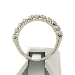 Bague d'occasion demi tour or 750 blanc diamants