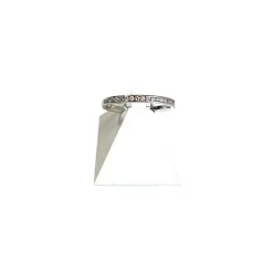 Bague d'occasion demi-tour or 750 blanc diamants