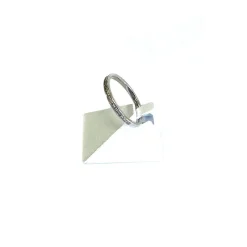 Bague d'occasion demi-tour or 750 blanc diamants