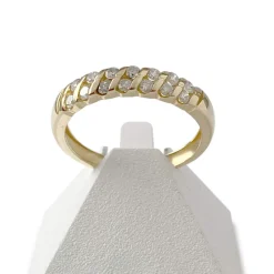 Bague d'occasion demi-tour or 750 jaune diamant