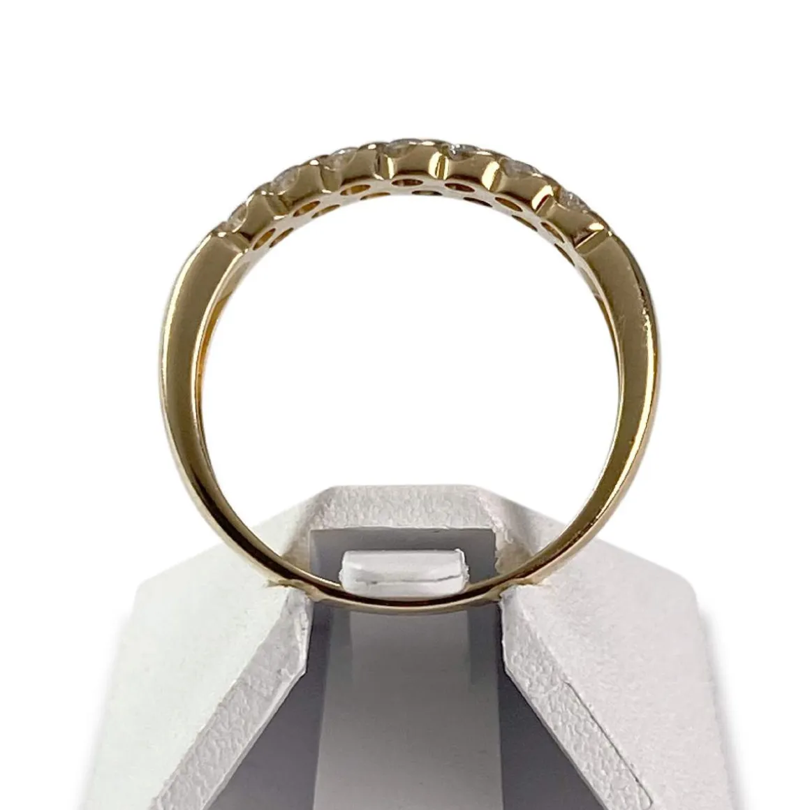 Bague d'occasion demi-tour or 750 jaune diamant
