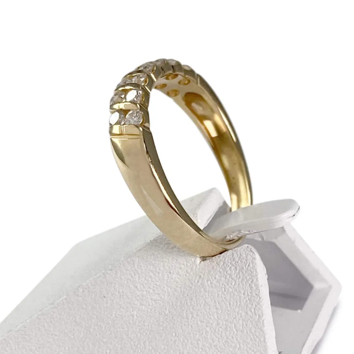 Bague d'occasion demi-tour or 750 jaune diamant