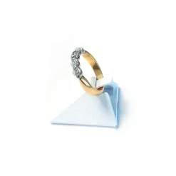 Bague d'occasion demi-tour or 750 jaune diamants