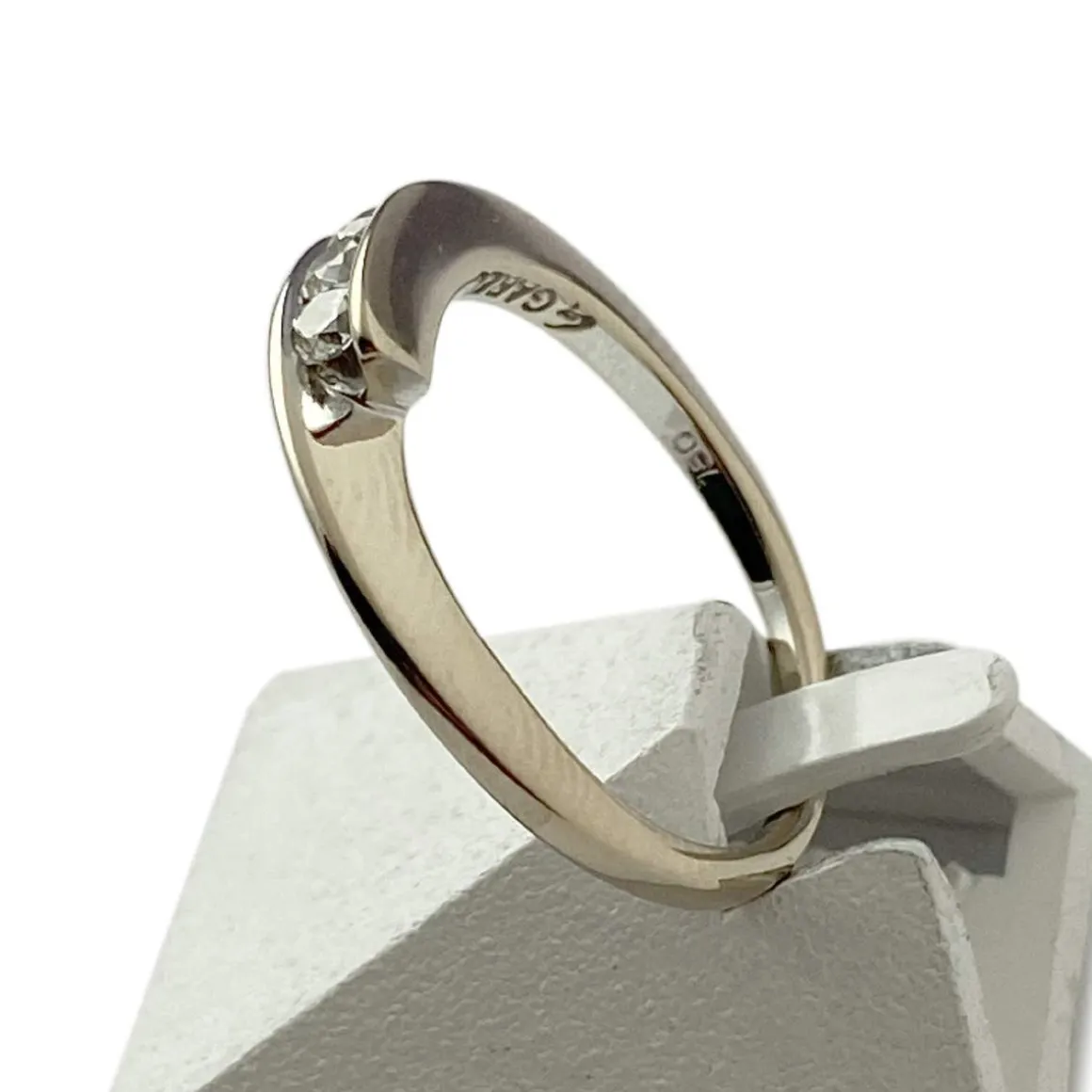 Bague d'occasion GAREL or 750 blanc diamants