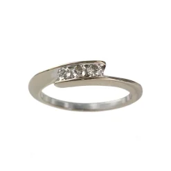 Bague d'occasion GAREL or 750 blanc diamants