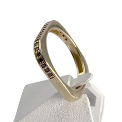 Bague d'occasion GLAMRIA or 585 jaune diamants noirs traités