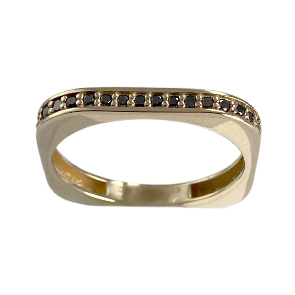 Bague d'occasion GLAMRIA or 585 jaune diamants noirs traités