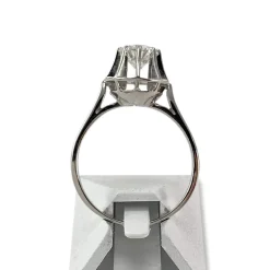Bague d'occasion or 750 blanc diamant