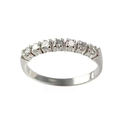 Bague d'occasion or 750 blanc diamants