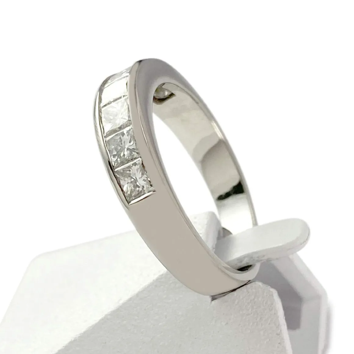Bague d'occasion or 750 blanc diamants
