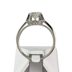 Bague d'occasion or 750 blanc diamants