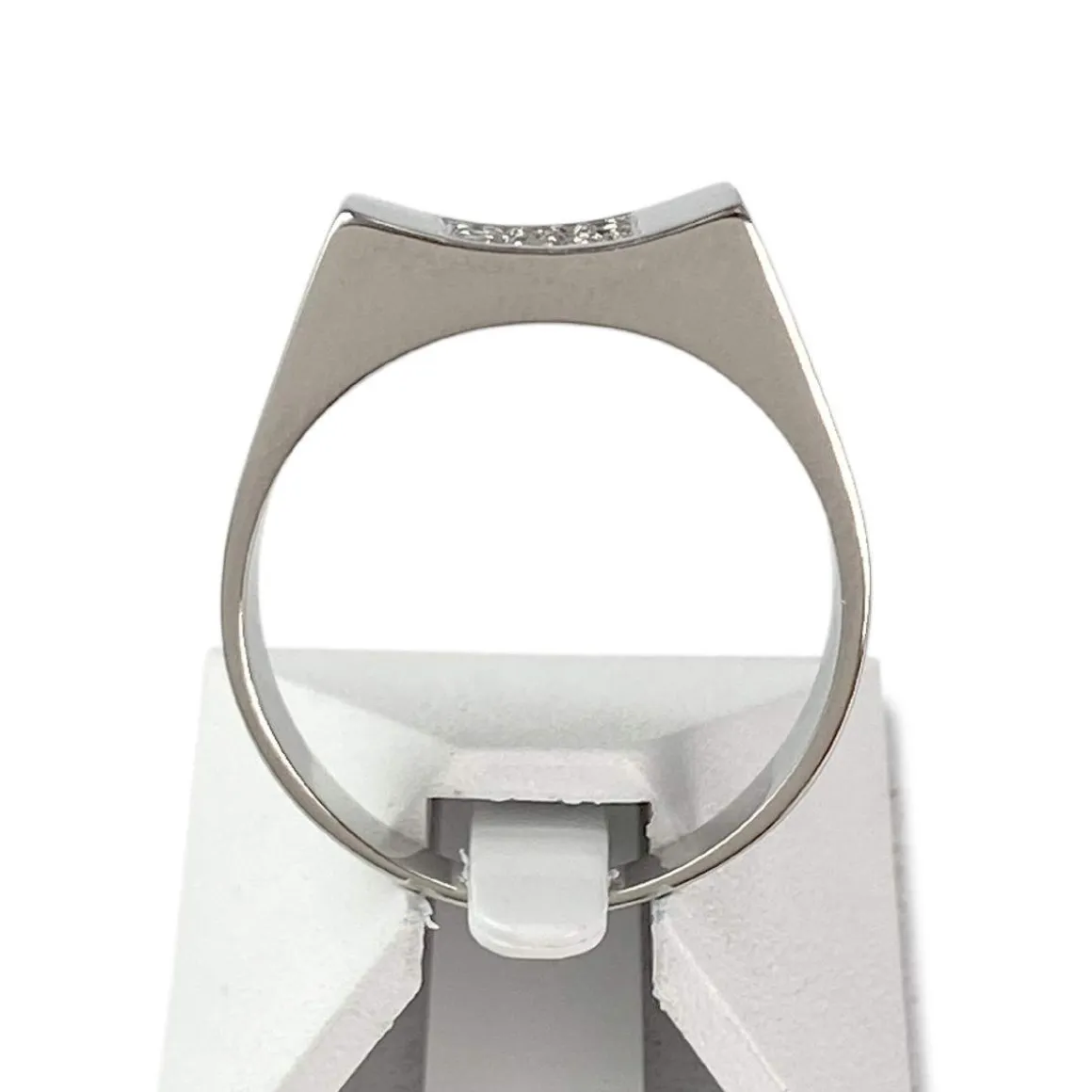 Bague d'occasion or 750 blanc diamants