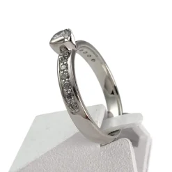 Bague d'occasion or 750 blanc diamants