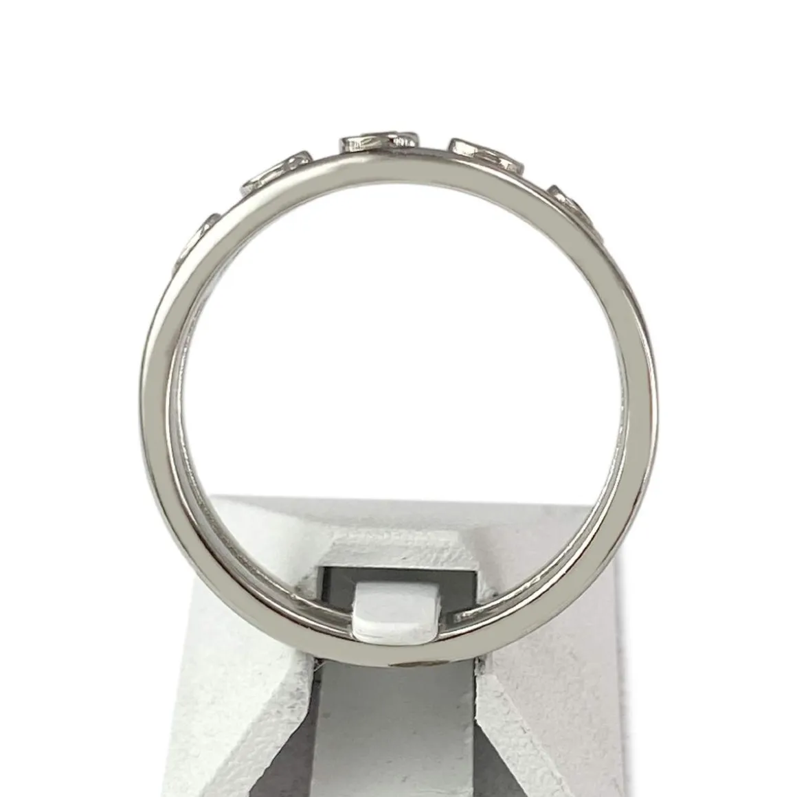 Bague d'occasion or 585 blanc diamants jaunes