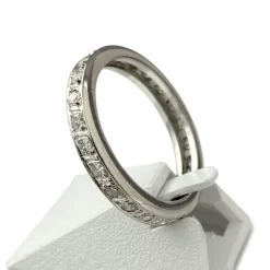 Bague d'occasion or 750 blanc diamants