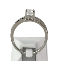 Bague d'occasion or 750 blanc diamants