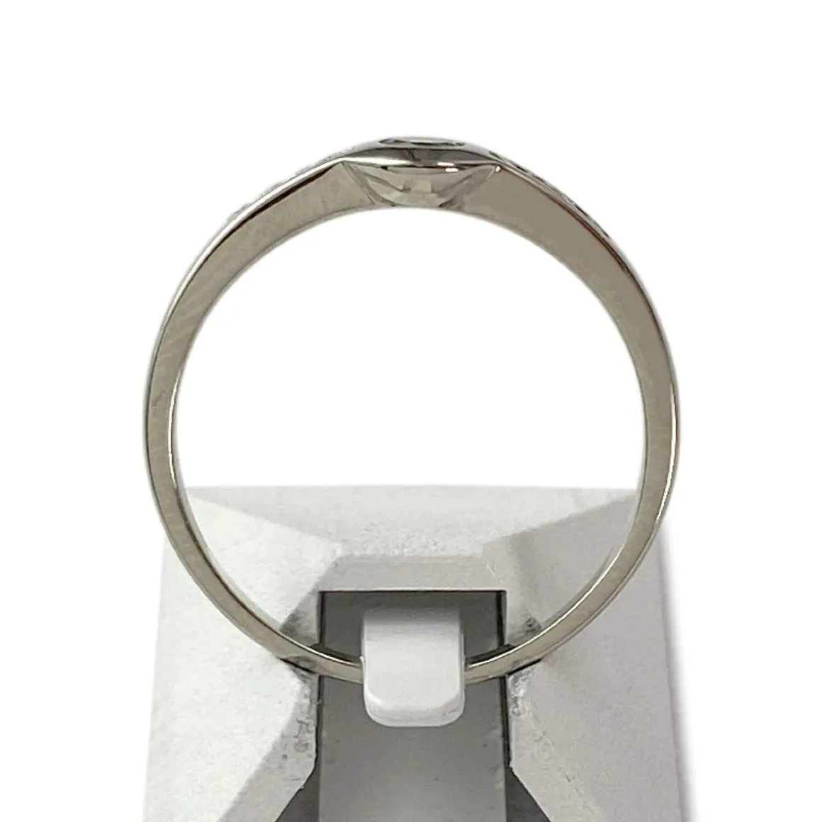 Bague d'occasion or 750 blanc diamants