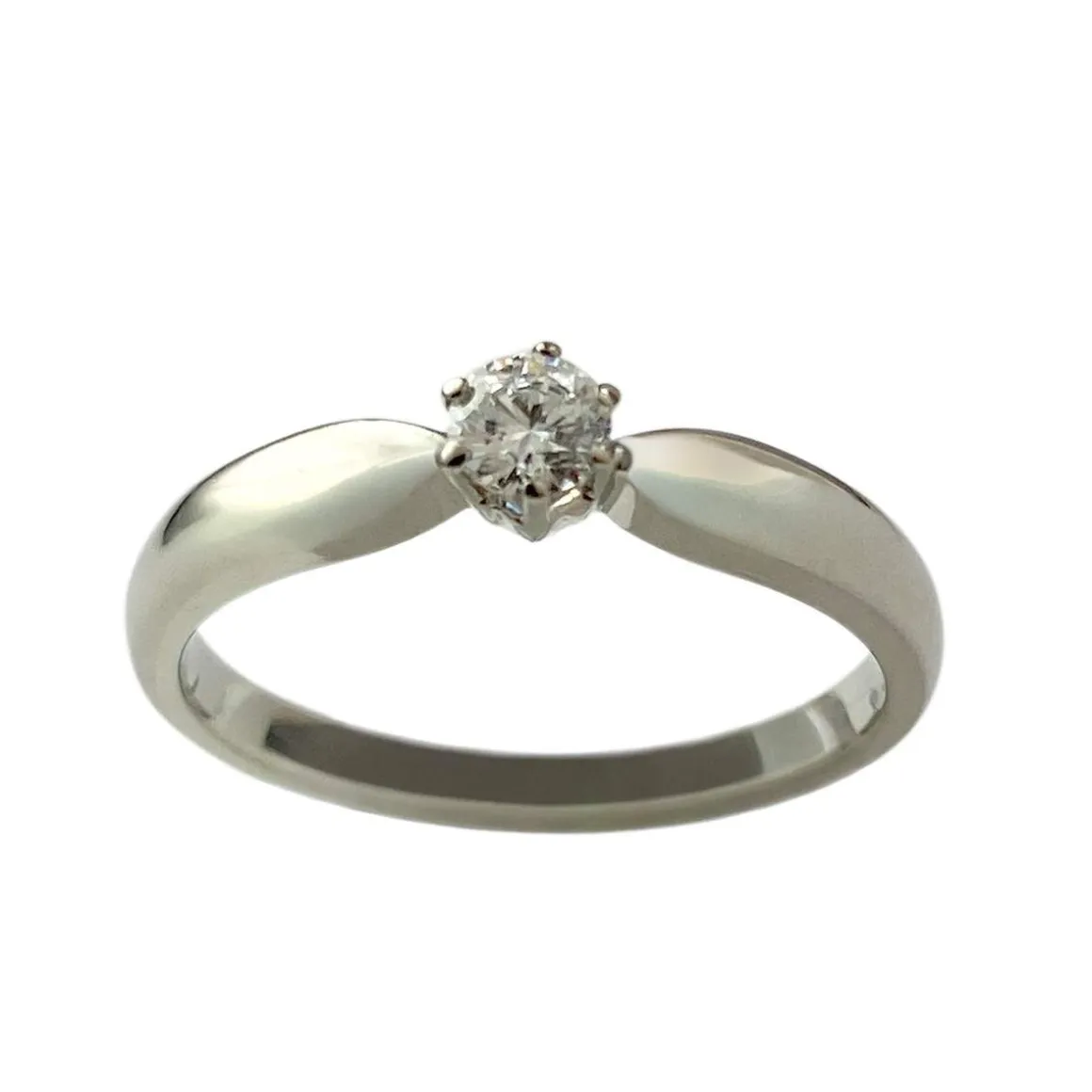 Bague d'occasion or 750 blanc diamant