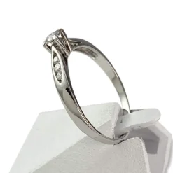 Bague d'occasion or 750 blanc diamants