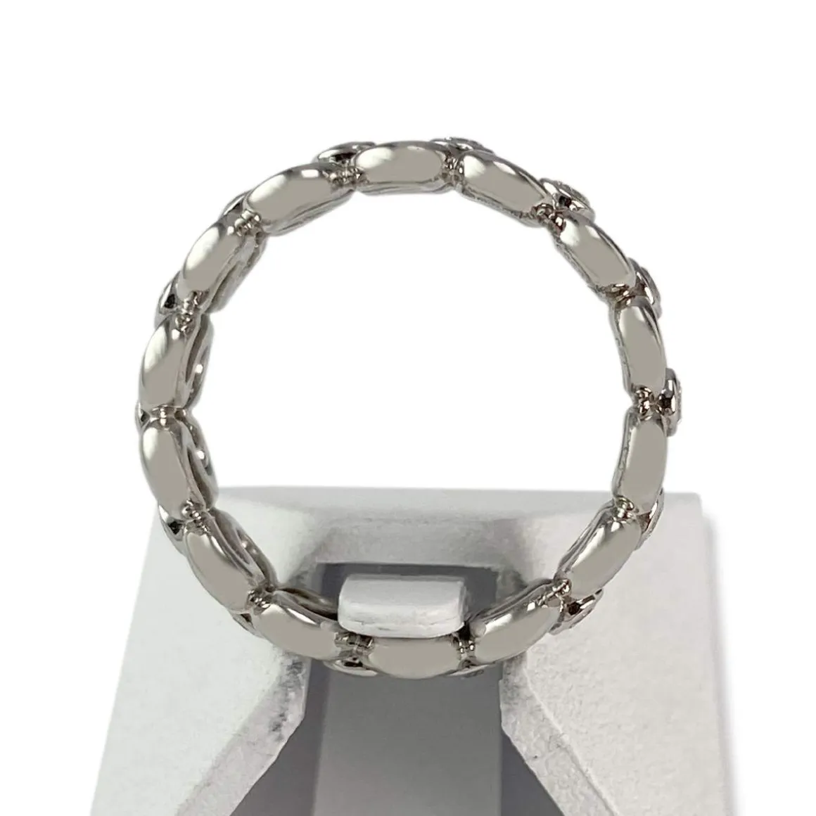 Bague d'occasion or 750 blanc diamants