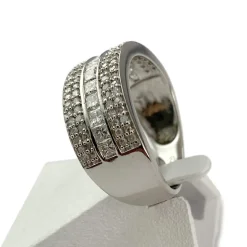 Bague d'occasion or 750 blanc diamants