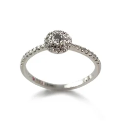 Bague d'occasion or 750 blanc diamant
