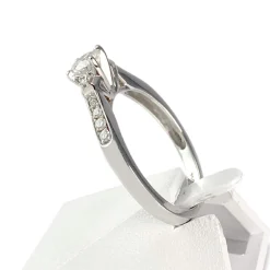 Bague d'occasion or 750 blanc diamant