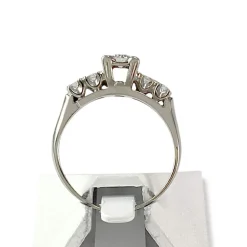Bague d'occasion or 750 blanc diamants