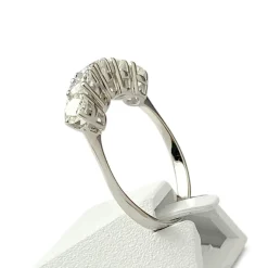 Bague d'occasion or 750 blanc diamants