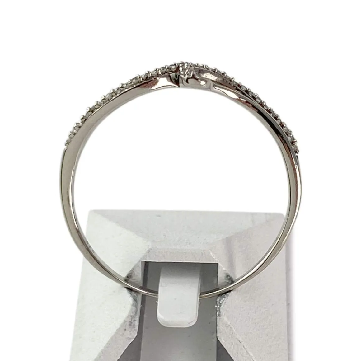 Bague d'occasion or 375 blanc diamants