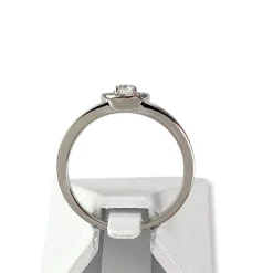 Bague d'occasion or 750 blanc diamants