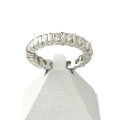 Bague d'occasion or 750 blanc diamants