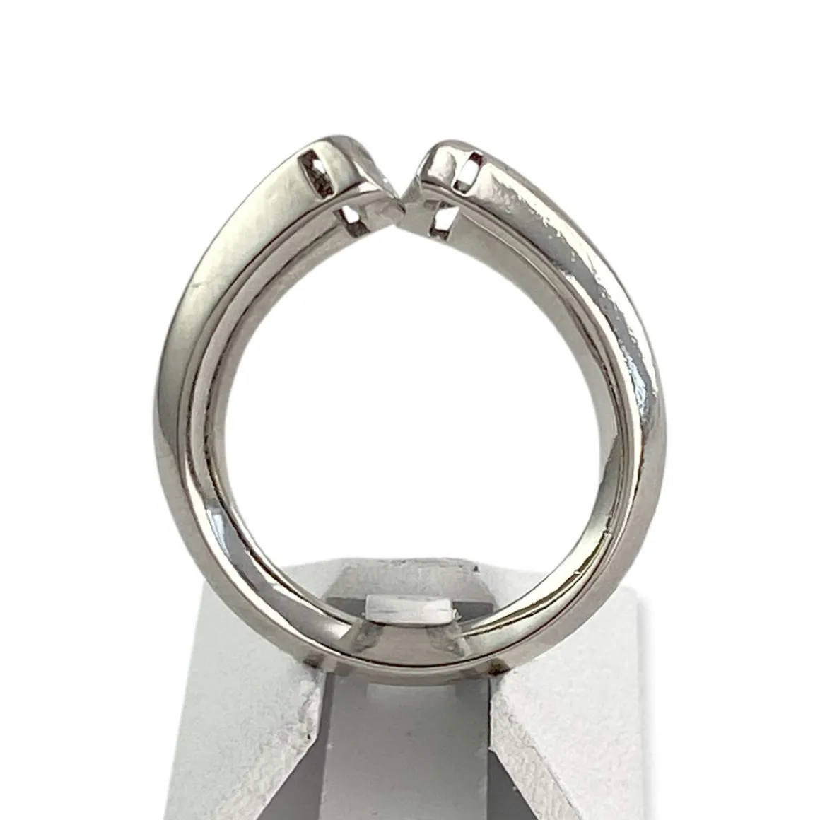 Bague d'occasion or 750 blanc diamants