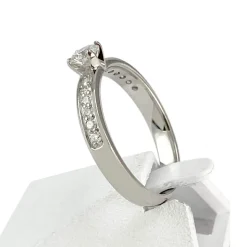 Bague d'occasion or 750 blanc diamants