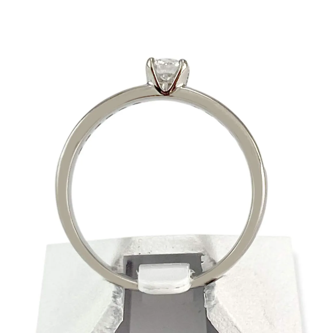 Bague d'occasion or 750 blanc diamants