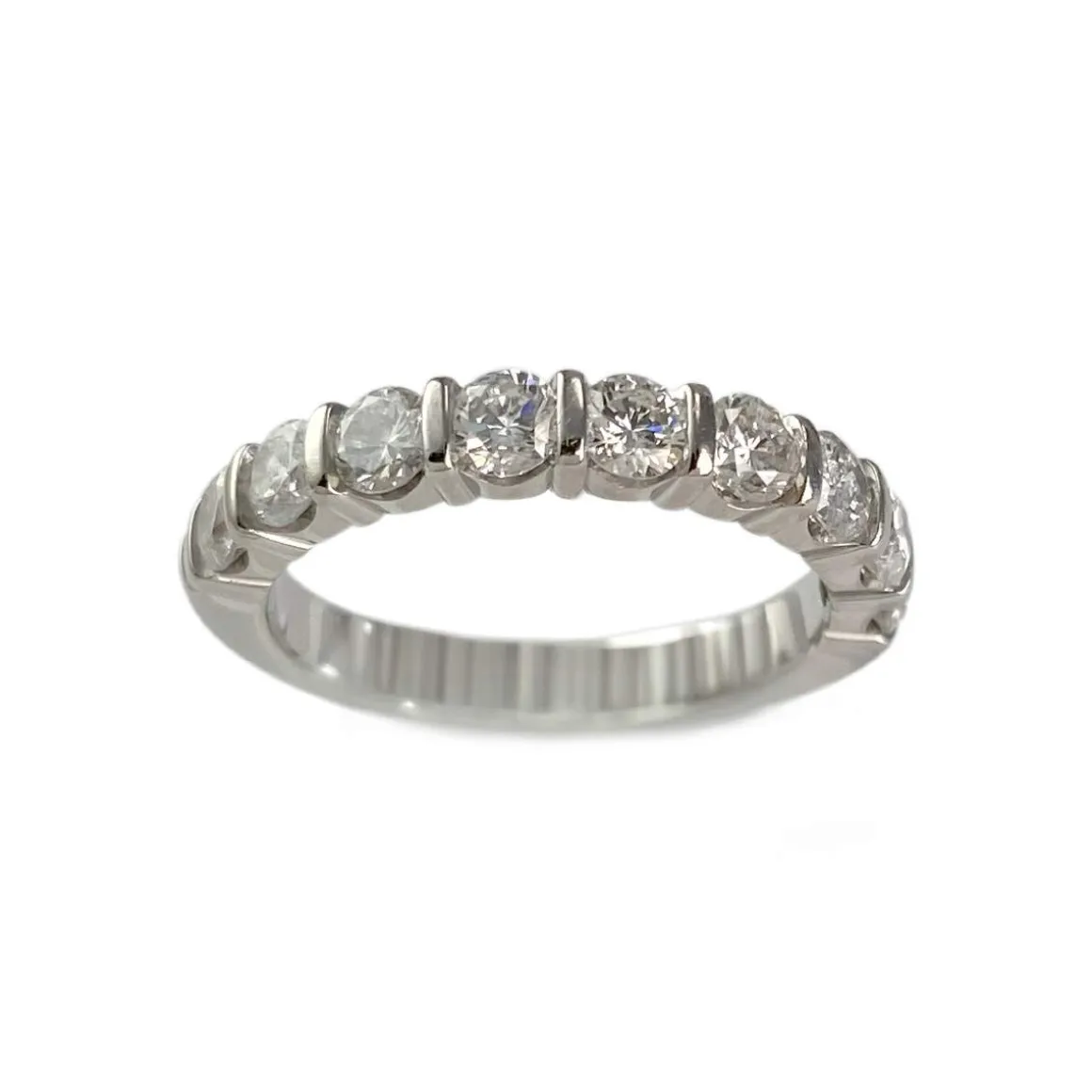 Bague d'occasion or 750 blanc diamants
