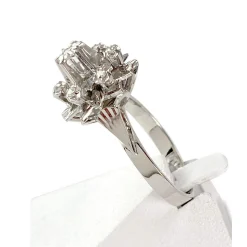 Bague d'occasion or 750 blanc diamants