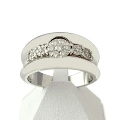 Bague d'occasion or 585 blanc diamants