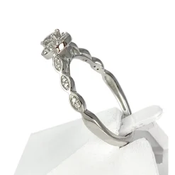 Bague d'occasion or 750 blanc diamants