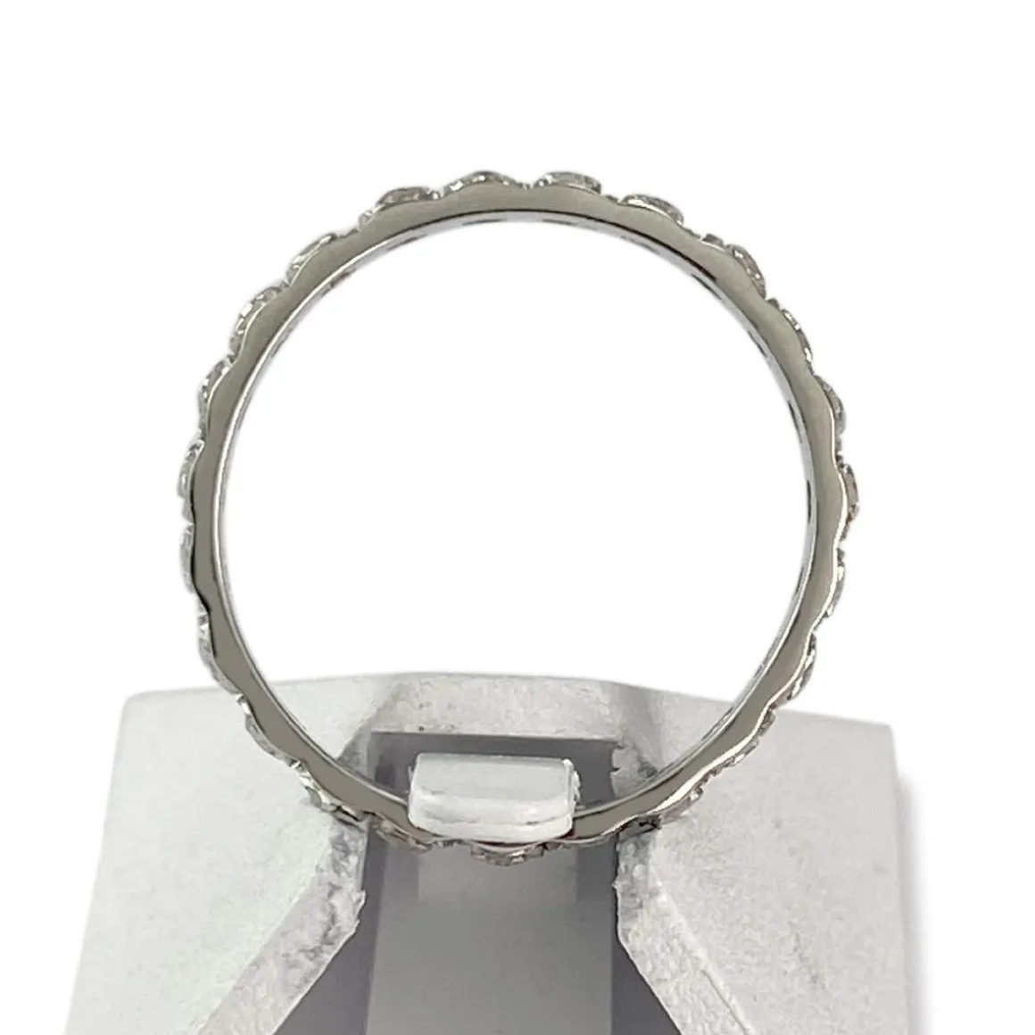 Bague d'occasion or 750 blanc diamants