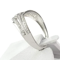 Bague d'occasion or 375 blanc diamants